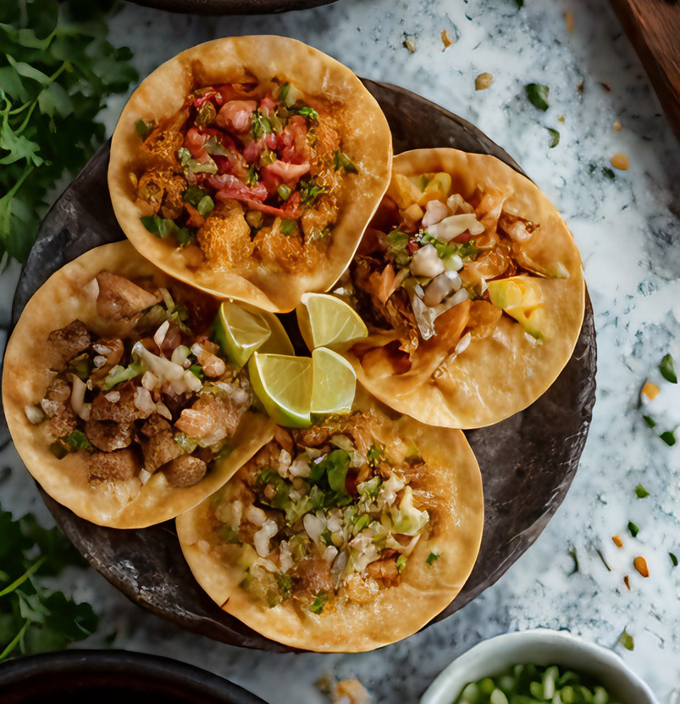 Guacamole frais avec chips artisanales